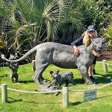 Lioness and Cubs (Bronze Sculpture)