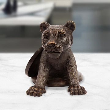 Lion Comes Into a Better Tomorrow (Bronze Sculpture, Pocket Size)