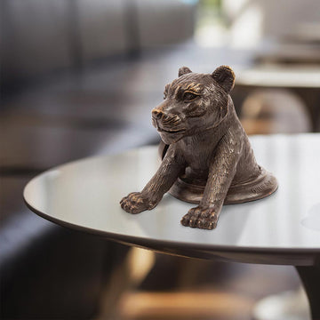 Lion Comes Into a Better Tomorrow (Bronze Sculpture, Pocket Size)