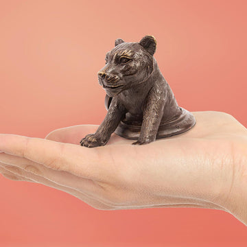 Lion Comes Into a Better Tomorrow (Bronze Sculpture, Pocket Size)