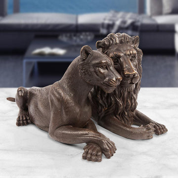 The Lions Loved Each Other (Bronze Sculpture)