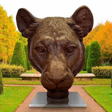 Gahiji the African Lioness was Thinking Big (Bronze Sculpture)