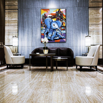 The orphan was looking for a family in London (Original Painting)