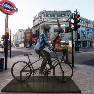 Tandem Lovers (Bronze Sculpture)