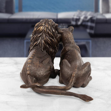 The Lions Loved Each Other (Bronze Sculpture)