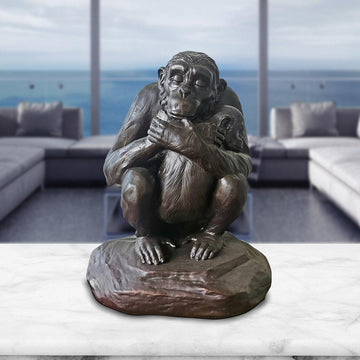 Chimp Love Forever (Small Bronze)