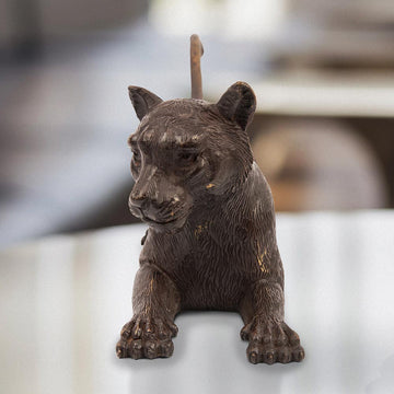 The Cub Crouched Low (Bronze Sculpture)