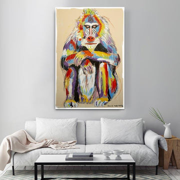 The Mandrill Was Ready for Everything (Original Painting)