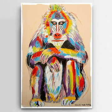 The Mandrill Was Ready for Everything (Original Painting)