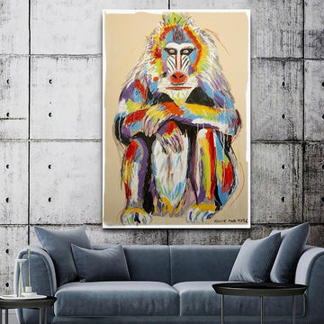 The Mandrill Was Ready for Everything (Original Painting)