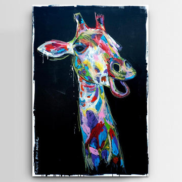 The Masai Giraffe could see things no one else could (Original Painting)