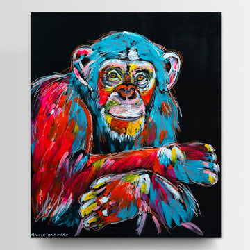 Max, the Chimp Had Something He Wanted to Tell You (Original Painting)