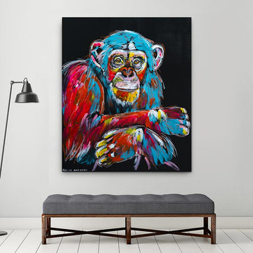 Max, the Chimp Had Something He Wanted to Tell You (Original Painting)