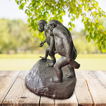 Chimp Friendship (Medium Bronze)
