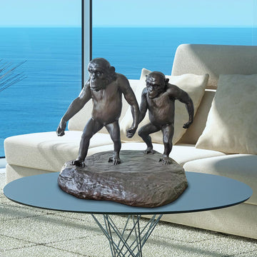 Chimp Friendship (Medium Bronze)