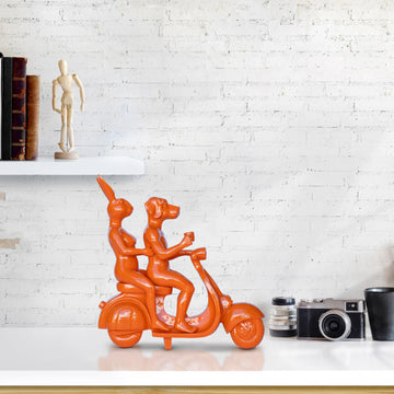 Vespa Riders (Resin Sculpture)