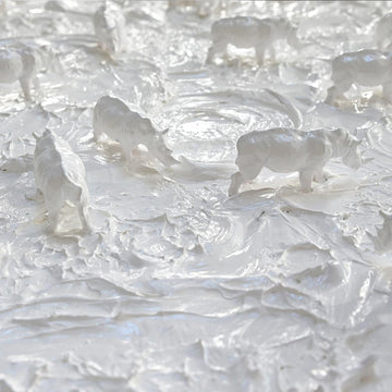 Rhinos on the moon (Original Painting)