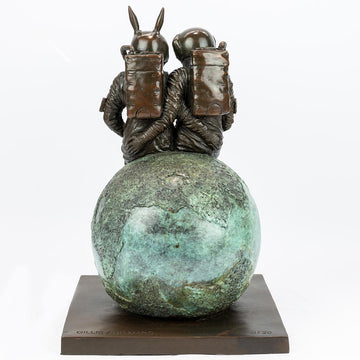 They Loved Each Other to the Moon and Back (Bronze Sculpture)