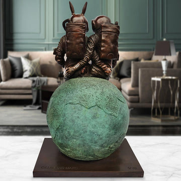 They Loved Each Other to the Moon and Back (Bronze Sculpture)