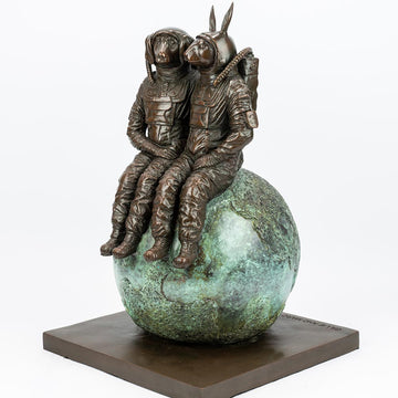 They Loved Each Other to the Moon and Back (Bronze Sculpture)