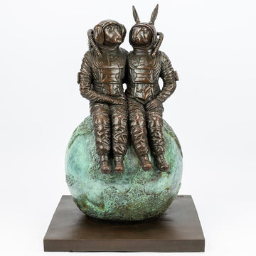 They Loved Each Other to the Moon and Back (Bronze Sculpture)