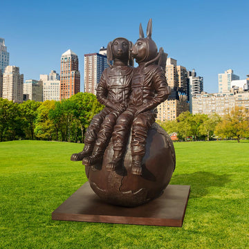 They Loved Each Other to the Moon and Back and More (Bronze Sculpture)