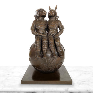 They Loved Each Other to the Moon and Back (Bronze Sculpture)