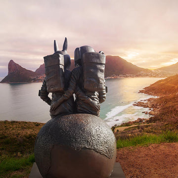 They Loved Each Other to the Moon and Back and More (Bronze Sculpture)