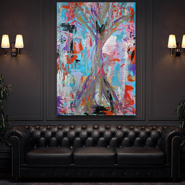 The Moreton Bay Fig Welcomes the Morning Sun in August (Original Painting)