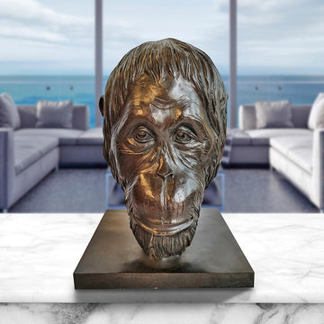 Borneo the Tapanuli Orangutan Was a Face of the Wild (Bronze Sculpture)