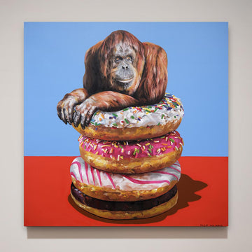 Orangutans Love Donuts (Original Painting)