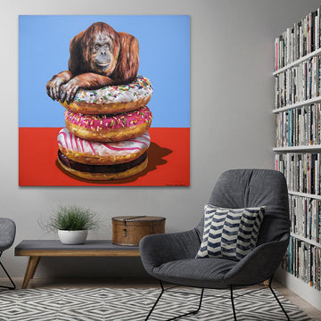 Orangutans Love Donuts (Original Painting)
