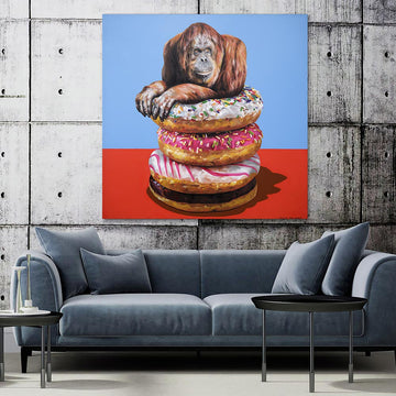 Orangutans Love Donuts (Original Painting)