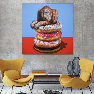Orangutans Love Donuts (Original Painting)