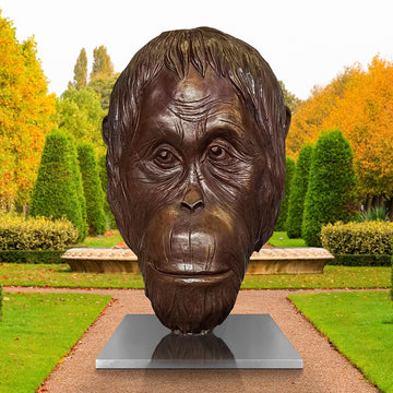 Borneo the Tapanuli Orangutan was Thinking Big (Bronze Sculpture)