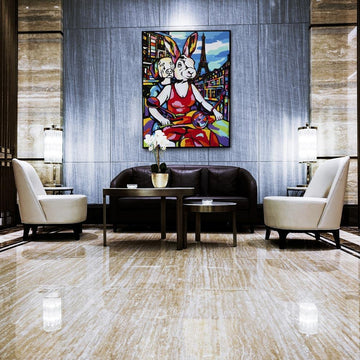 He knew a holiday in Paris would be heaven (Original Painting)