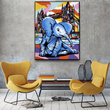 The orphan was looking for a family in London (Original Painting)