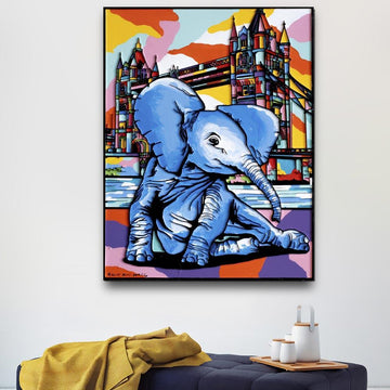 The orphan was looking for a family in London (Original Painting)