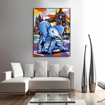 The orphan was looking for a family in London (Original Painting)