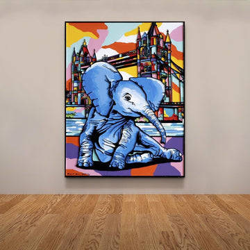 The orphan was looking for a family in London (Original Painting)