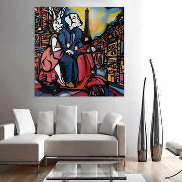 They Found Each Other in Paris (Original Painting)