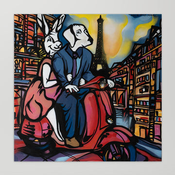 They Found Each Other in Paris (Original Painting)