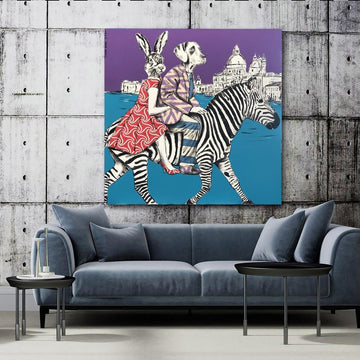 They had a party of a lifetime in Venice (Original Painting)