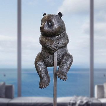 Panda Reaches New Heights (Bronze Sculpture)