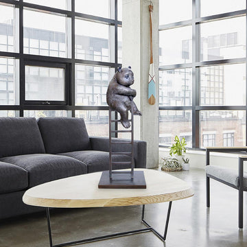 Panda Reaches New Heights (Bronze Sculpture)