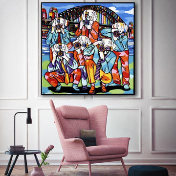 The Paparazzi Dogs in Sydney (Original Painting)