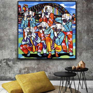 The Paparazzi Dogs in Sydney (Original Painting)