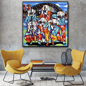 The Paparazzi Dogs in Sydney (Original Painting)