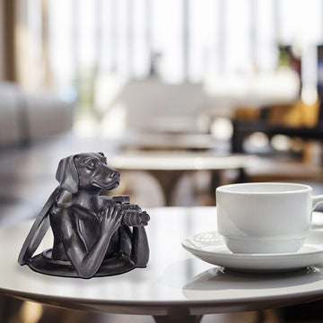 Paparazzi Dog Comes Out into a Better Tomorrow (Bronze Sculpture, Pocket Size)