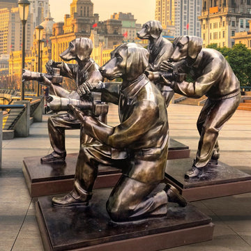 Paparazzi Pack (Bronze Sculpture)